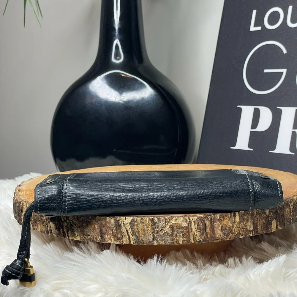 Chloe Paddington Long Black Leather Wallet with Gold Studs - Picture 11 of 12